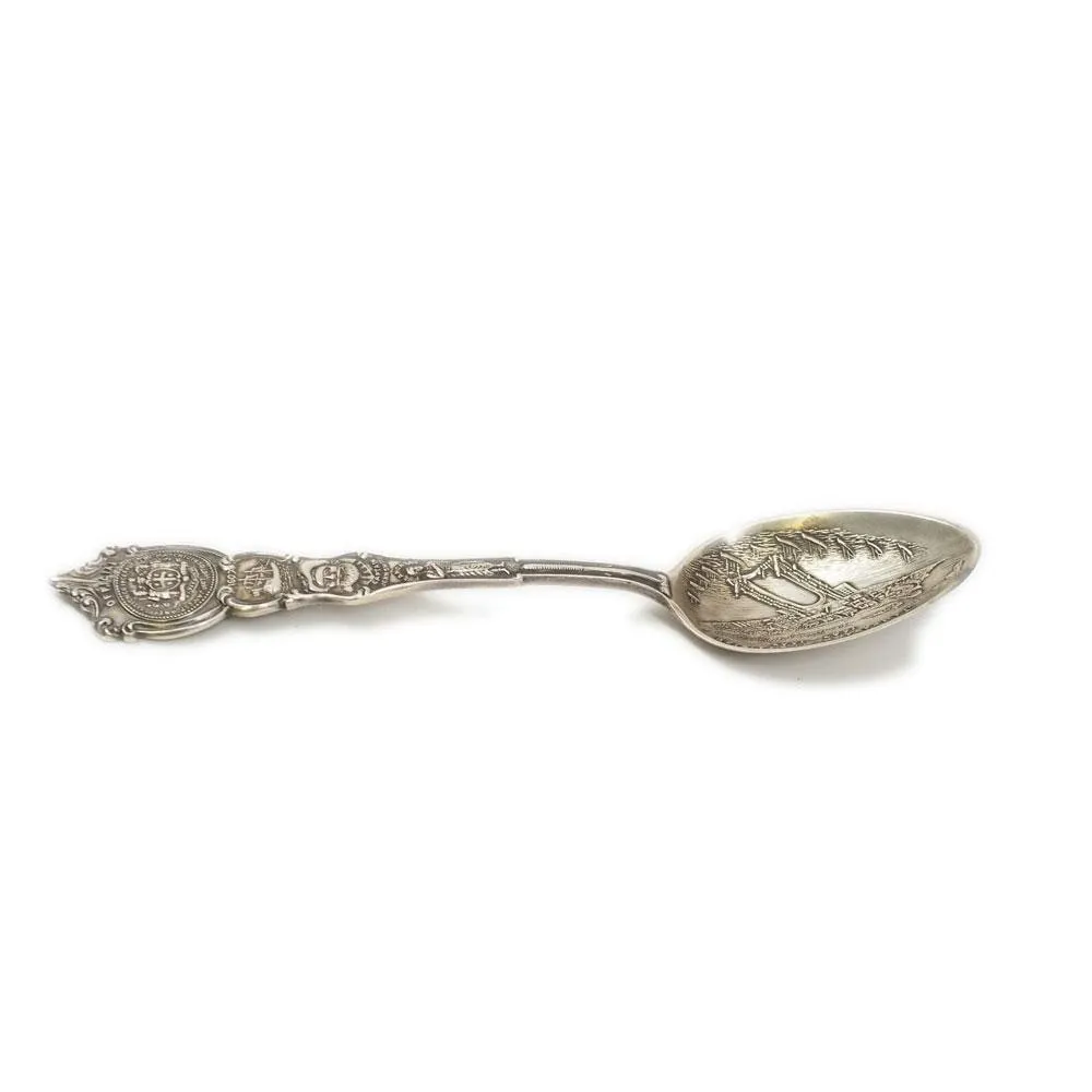 1907 Jamestown Exposition Large Size Sterling Souvenir Spoon