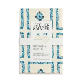 Atelier Saucier Elza Handkerchief Napkins, Set of 4