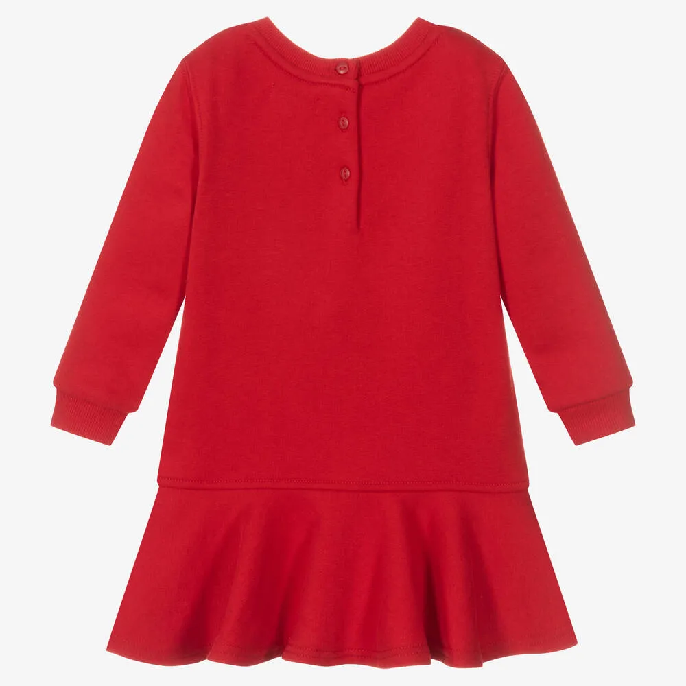 Baby Girls Red Ski Bear Dress