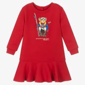 Baby Girls Red Ski Bear Dress