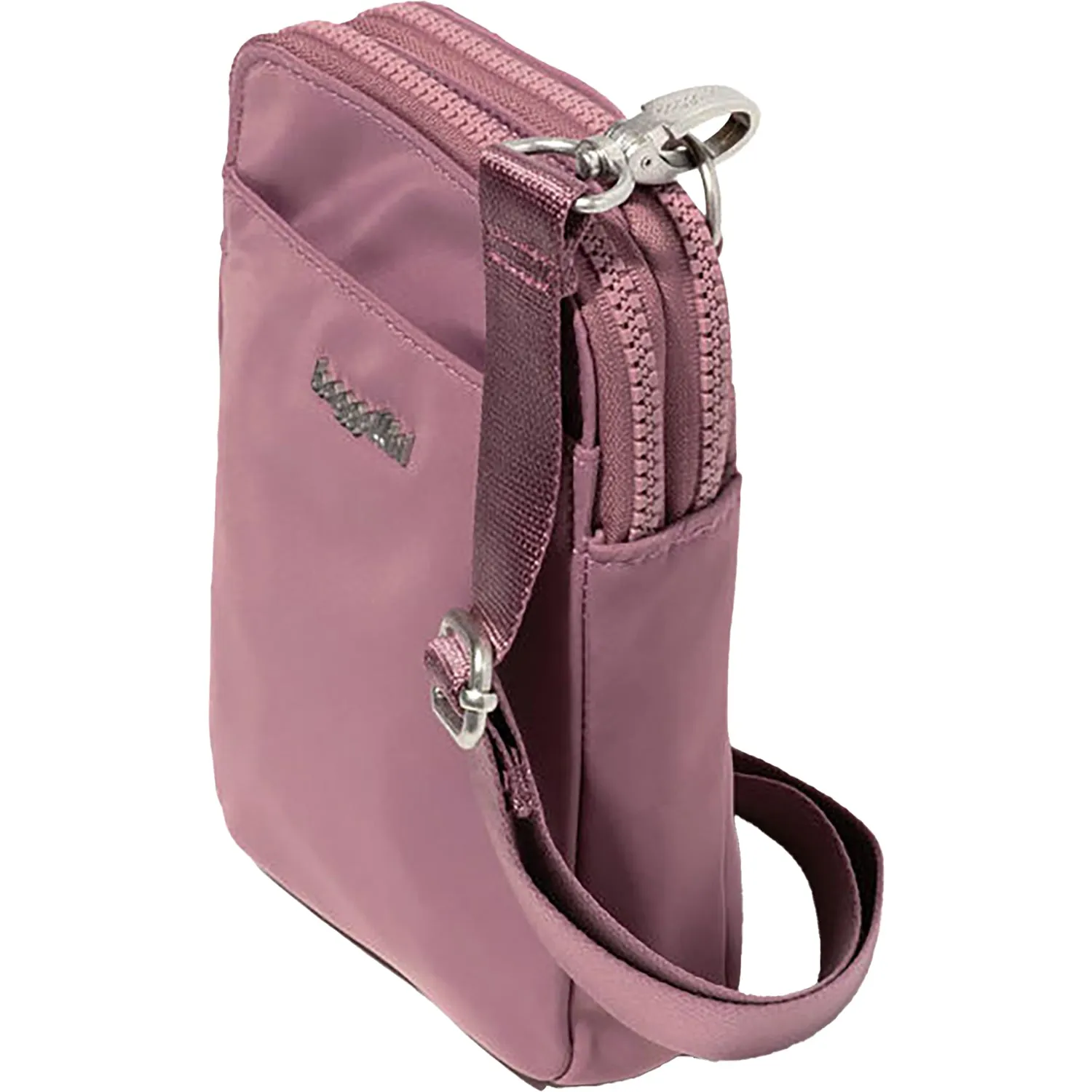 Baggallini Modern Take Two RFID Crossbody Mauve Twill Nylon