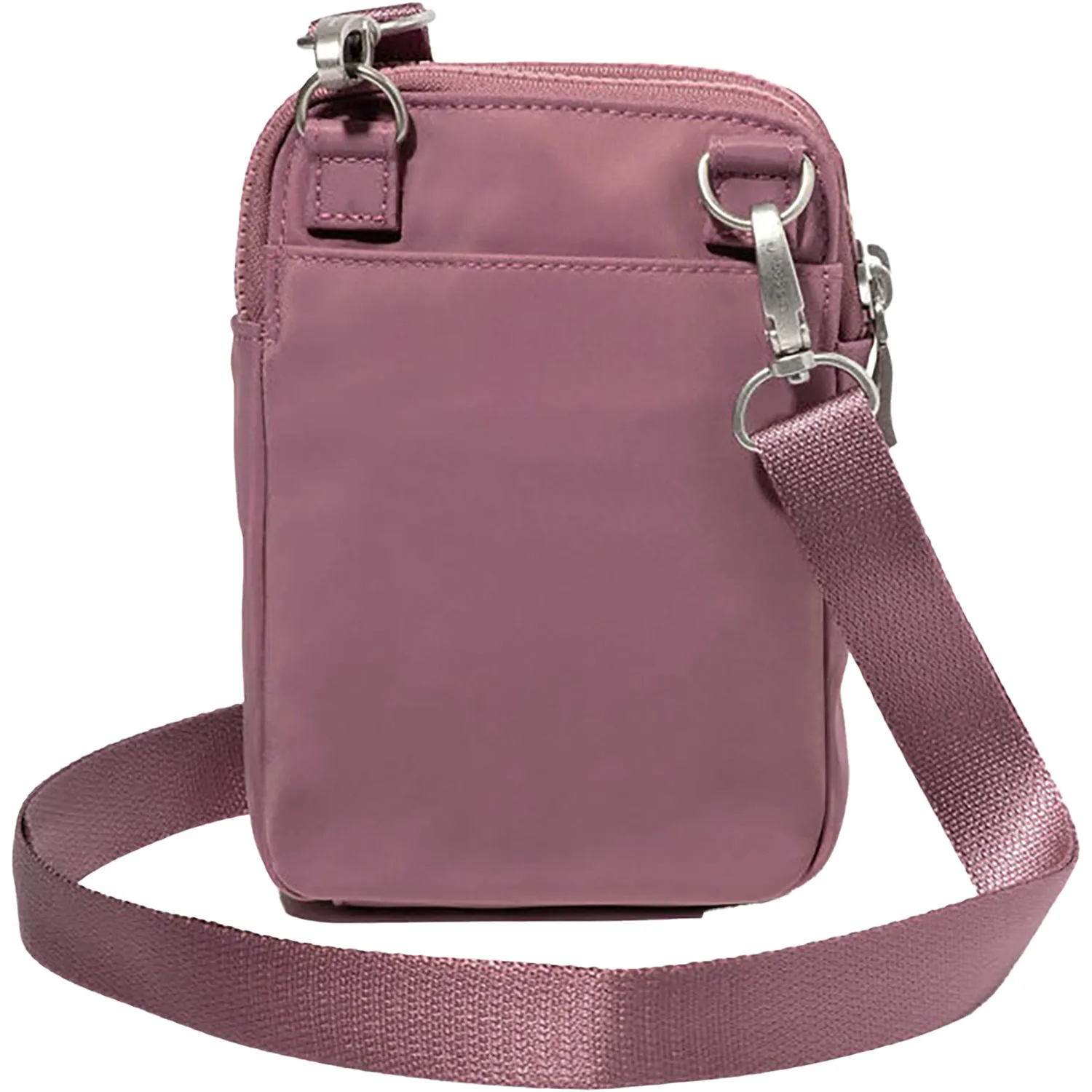 Baggallini Modern Take Two RFID Crossbody Mauve Twill Nylon