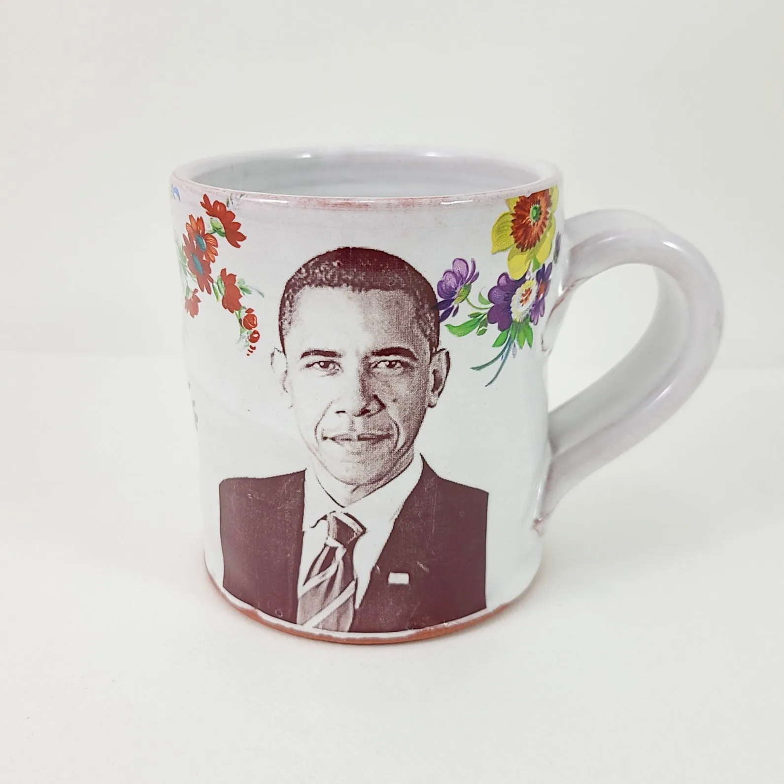 Barack Obama Mug with Flowers