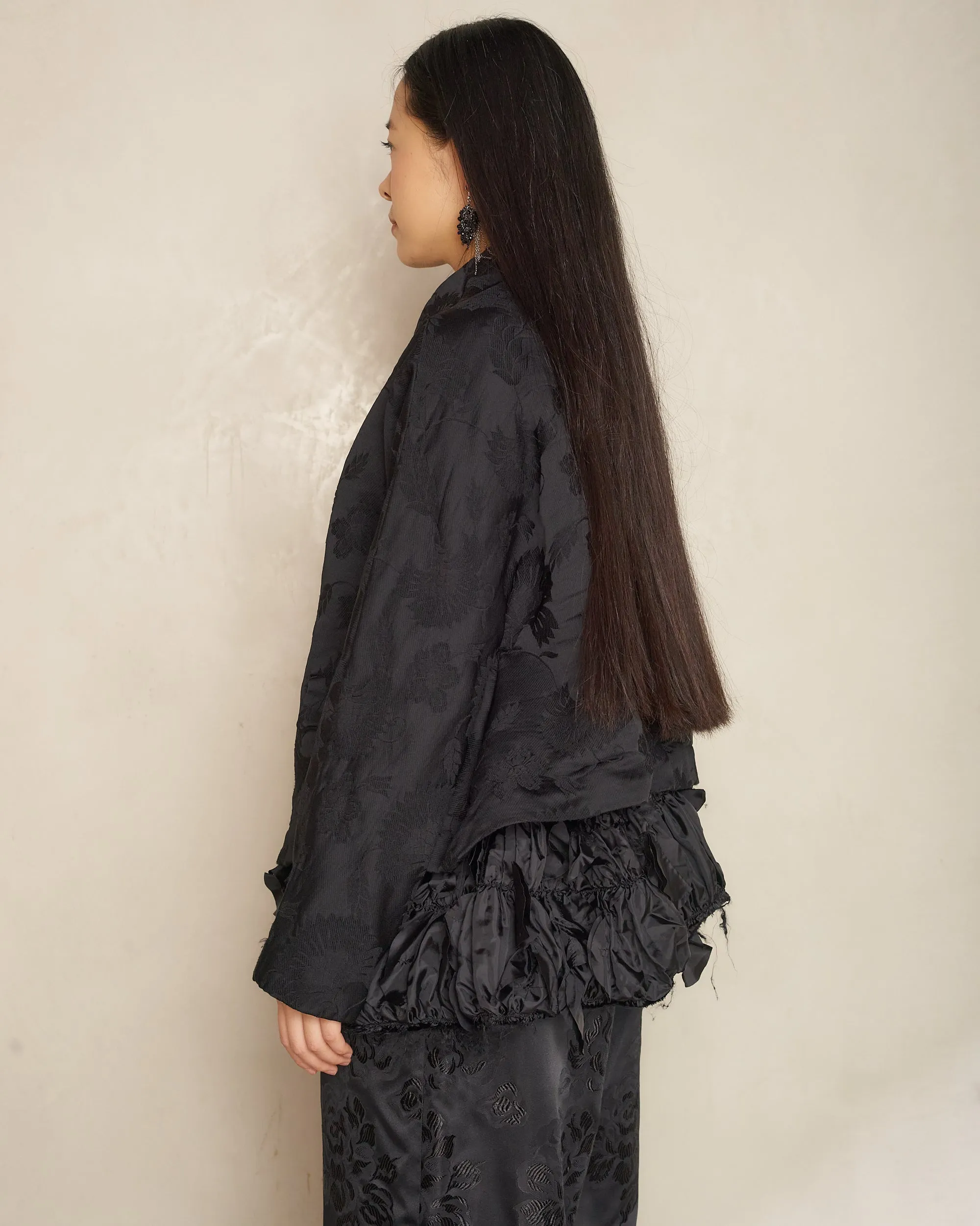 Black Jacquard Taffeta Jacket