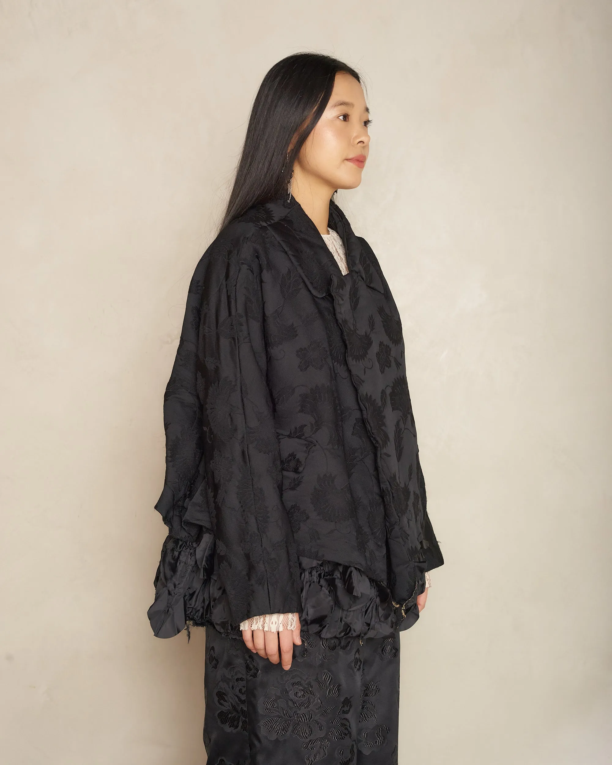 Black Jacquard Taffeta Jacket