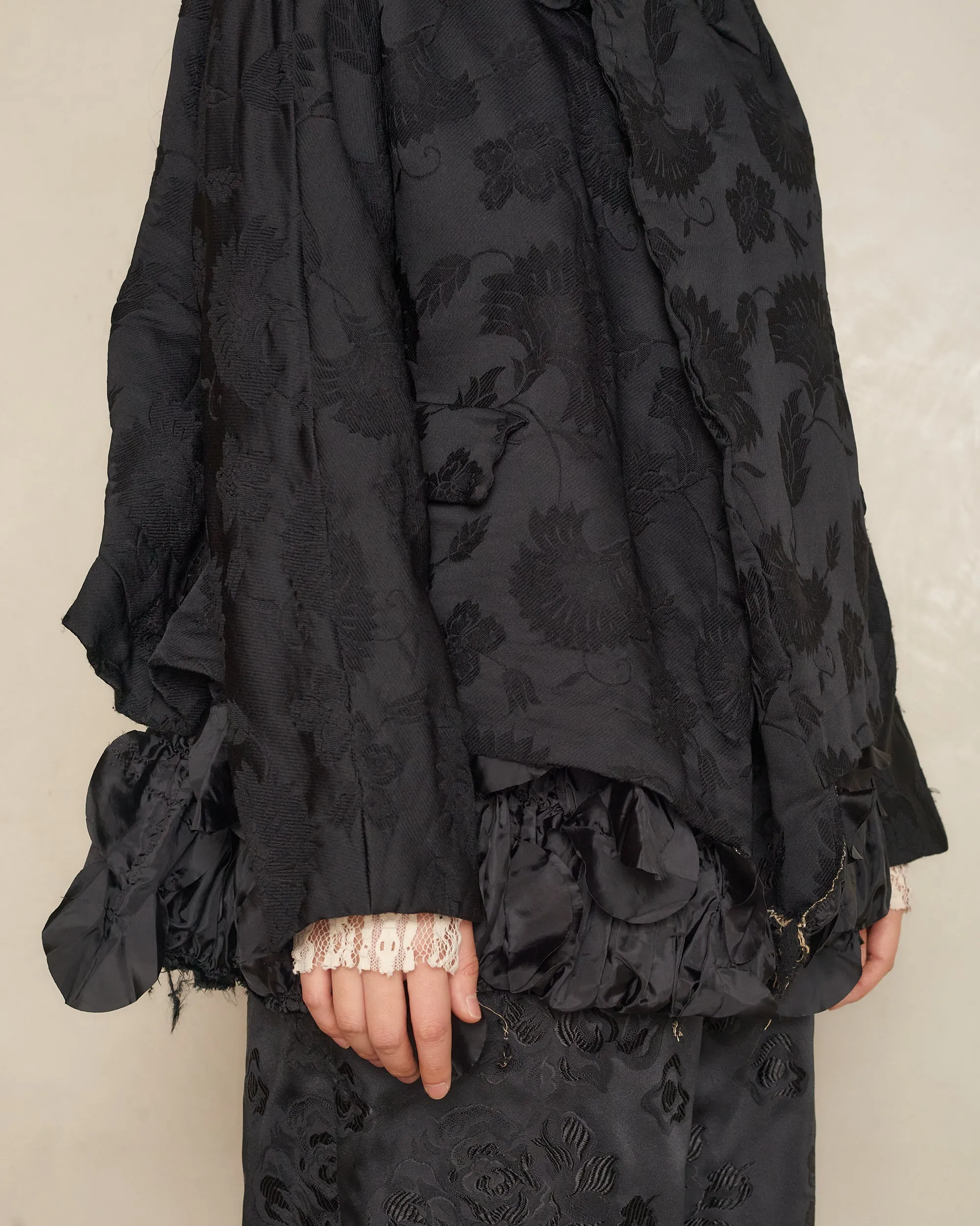 Black Jacquard Taffeta Jacket