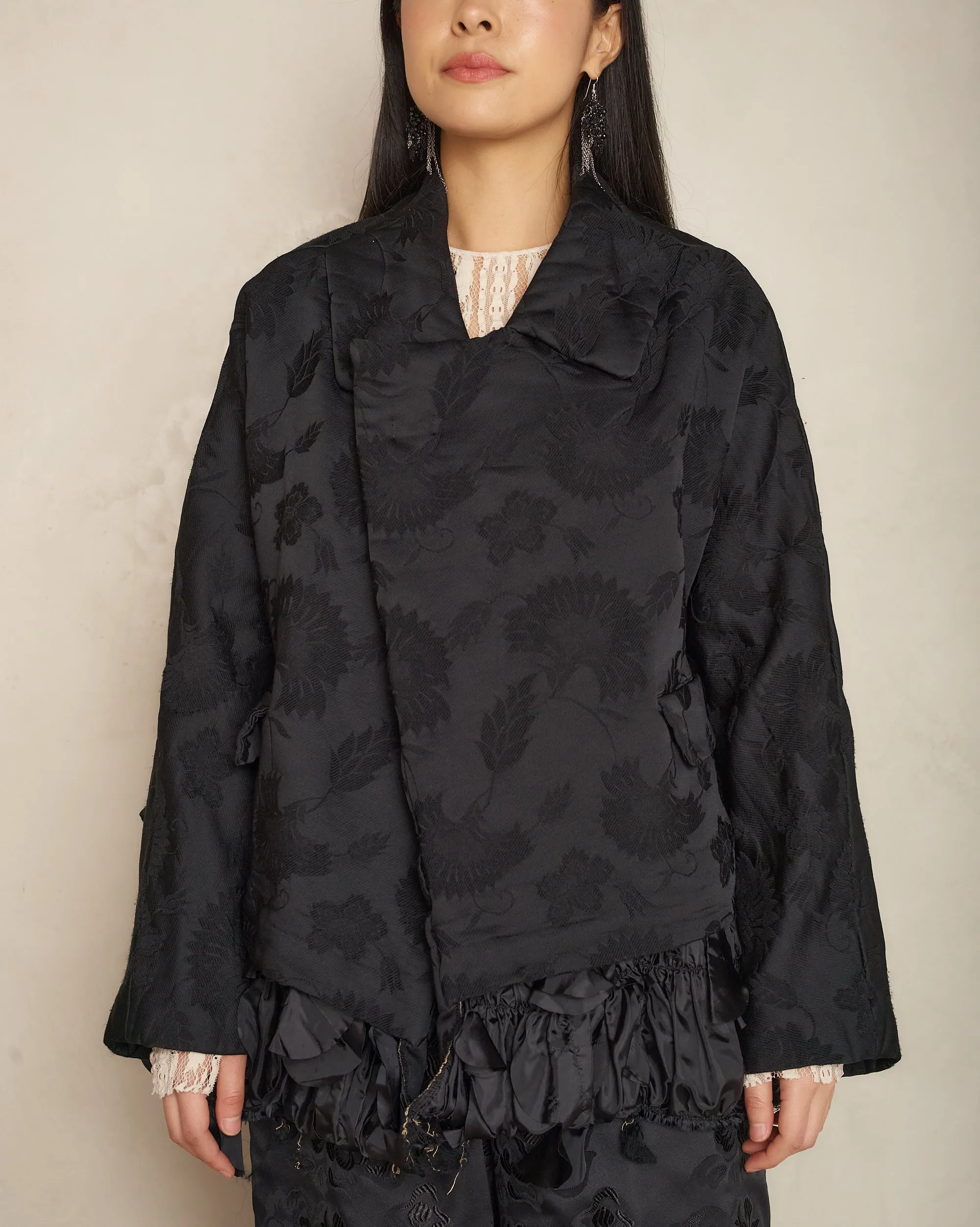 Black Jacquard Taffeta Jacket