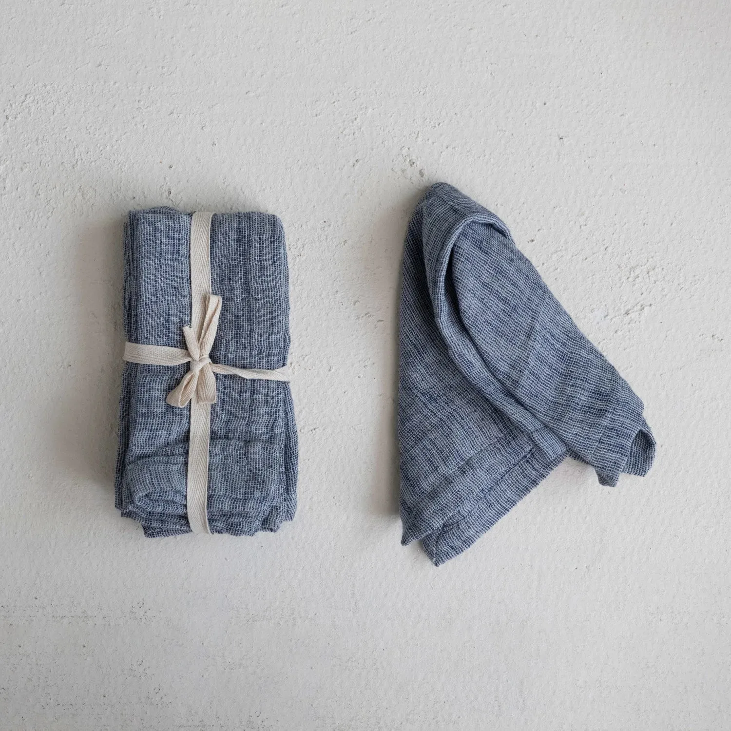 Blue Linen Napkins (Set of 4)