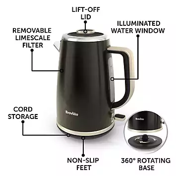 Breville Aura 1.7L Kettle - Shimmer Black | Kaleidoscope