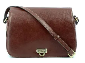 Brown leather bag 111806