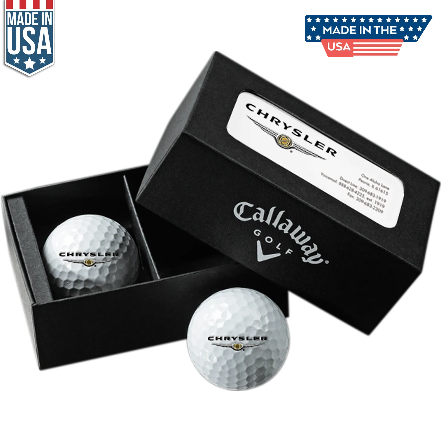 Callaway 2-Ball Business Card Box W/ Warbird