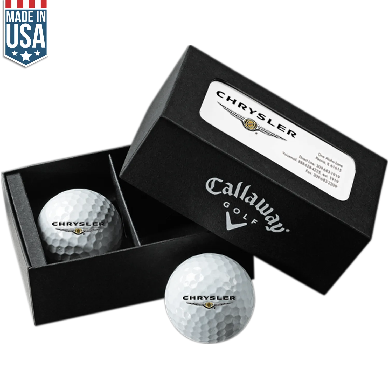 Callaway 2-Ball Business Card Box W/ Warbird