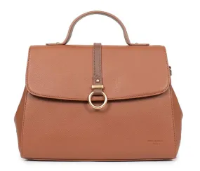 Caramel hexagon women's leather bag 689332