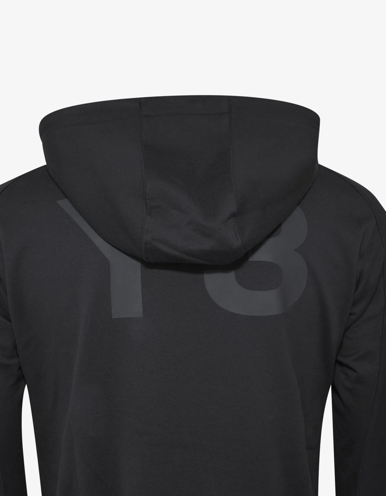 Carbon Grey Y-3 Print Zip Hoodie -