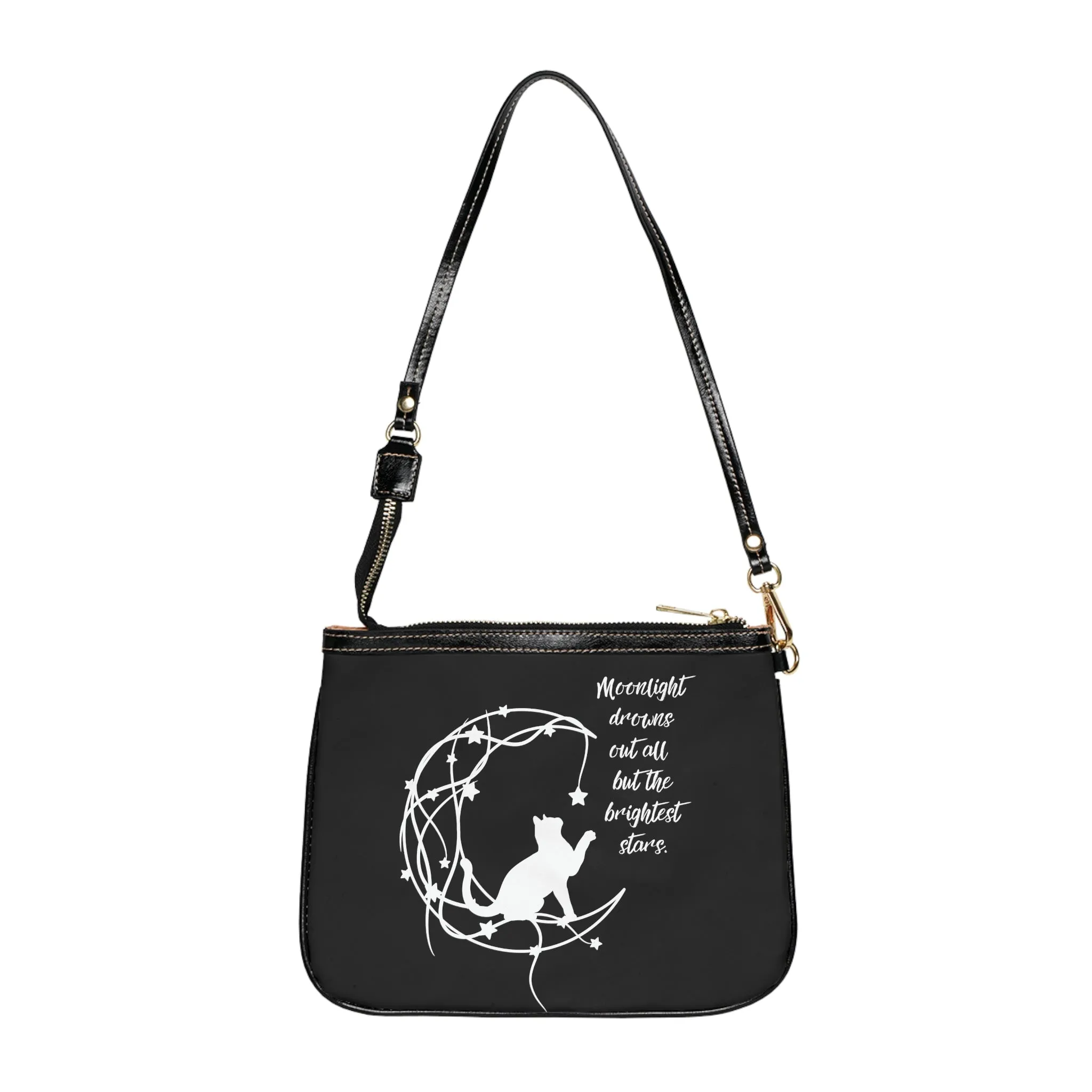 Cat and moon Small Shoulder Bag