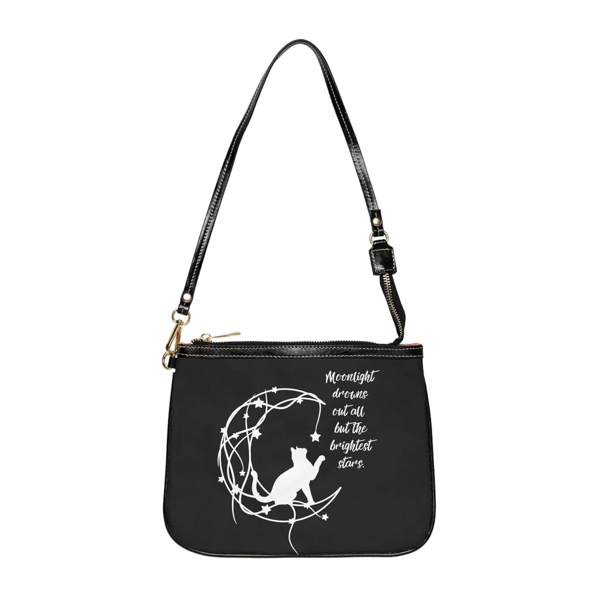 Cat and moon Small Shoulder Bag