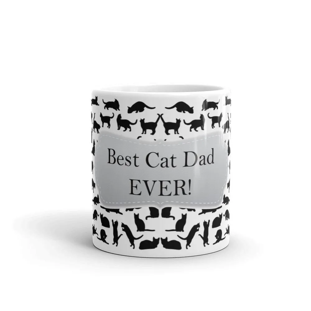 Cat Dad White Coffee Mug