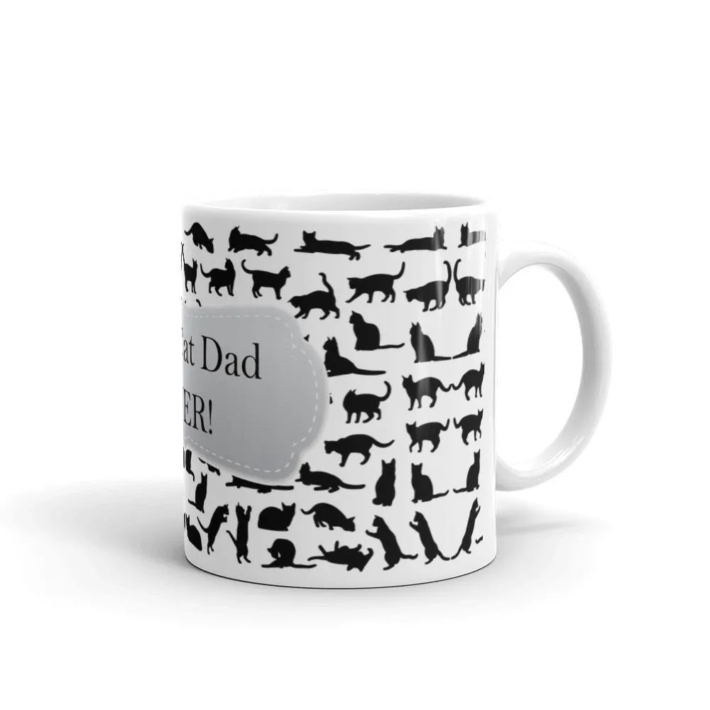 Cat Dad White Coffee Mug