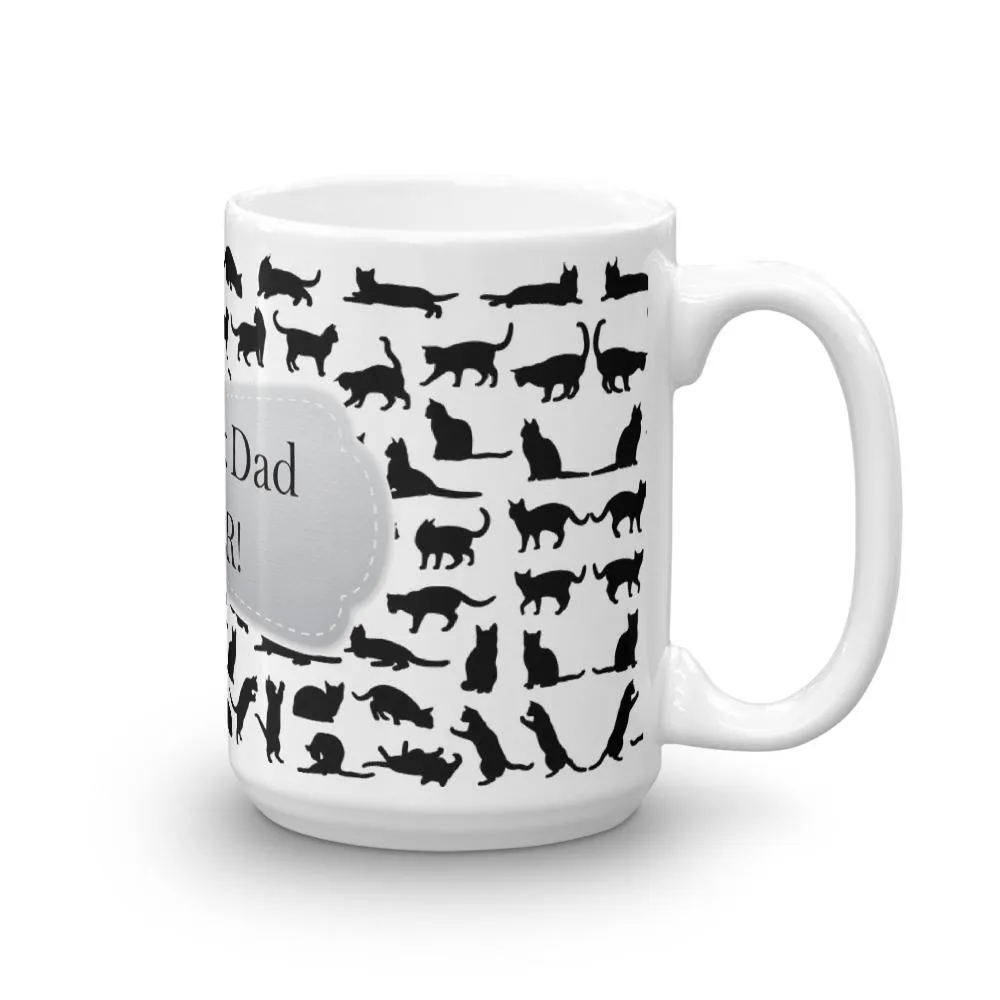 Cat Dad White Coffee Mug