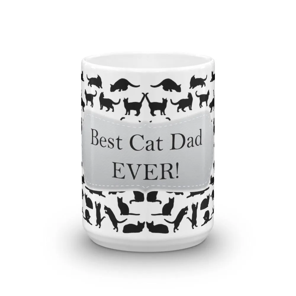 Cat Dad White Coffee Mug