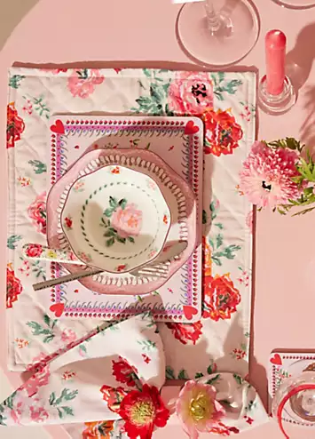 Cath Kidston Archive Rose Set of 2 Cotton Placemats | Kaleidoscope