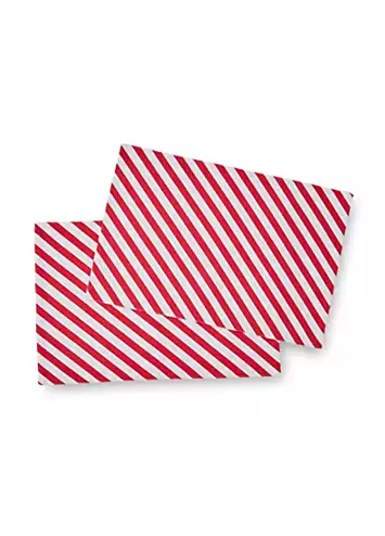 Catherine Lansfield Christmas Candy Cane Set of 4 Placemats | Kaleidoscope