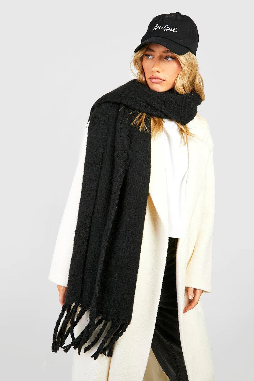 Chunky Soft Brush Fringe Scarf