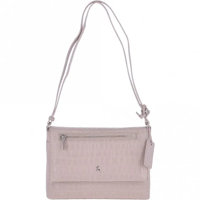 Crocodile Print Cross Body Bag Blush – 62753