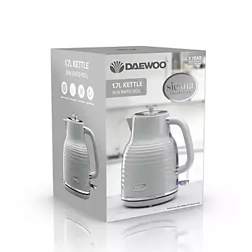 Daewoo Sienna 1.7L 3KW Jug Kettle SDA2481GE - Grey | Kaleidoscope