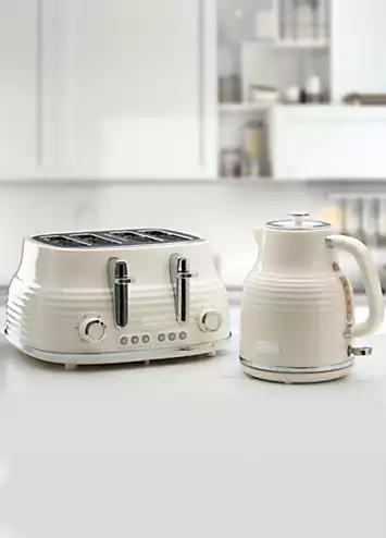 Daewoo Sienna Kettle & 4 Slice Toaster SDA2480 / SDA2483 - Cream | Kaleidoscope