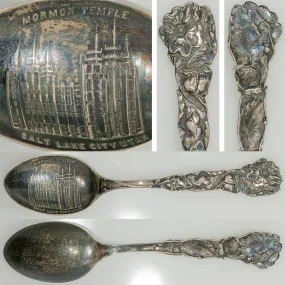 Early 20th Century Fressenden & Co. Sterling Mormon Temple Salt Lake City UT Souvenir Spoon