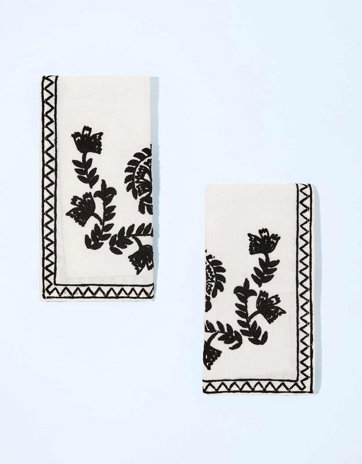 Embroidered Reusable Napkins Set of Two