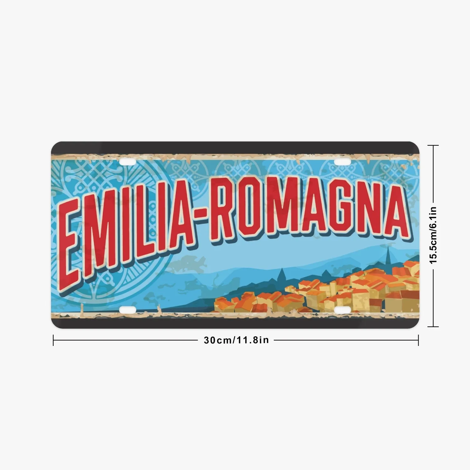 Emilia-Romagna License Plate Italian Style- Emilia-Romagna License Plate Italian Style