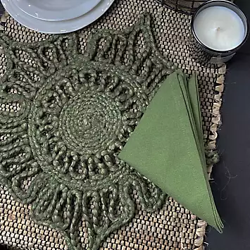 Esselle Severn Jute Star Crochet Set of 2 Placemats | Kaleidoscope