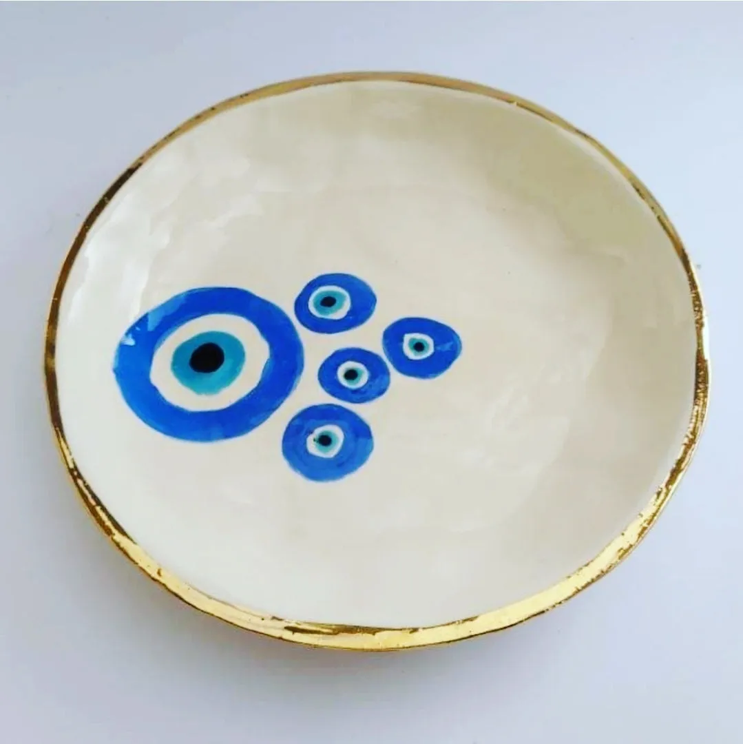 Evil Eye Ceramic Plate