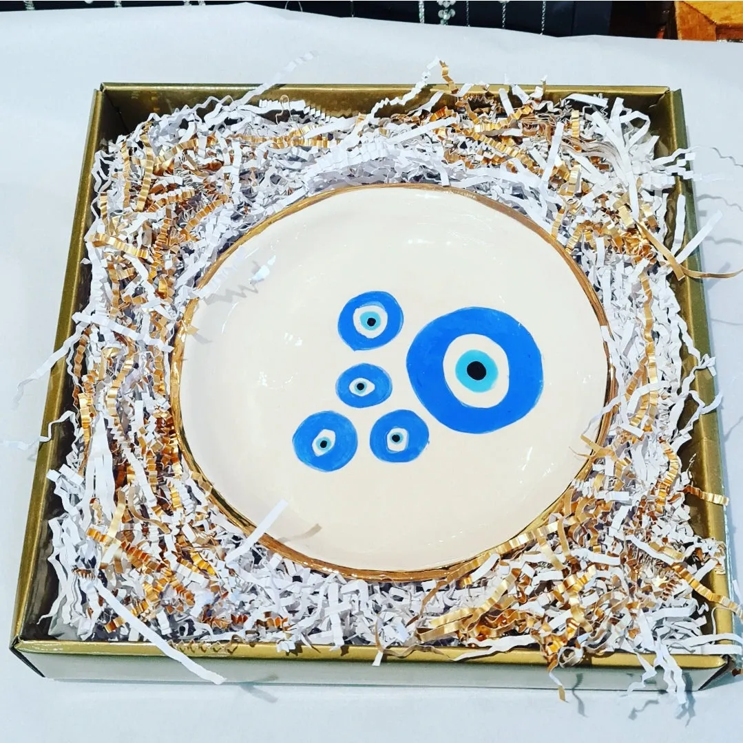 Evil Eye Ceramic Plate