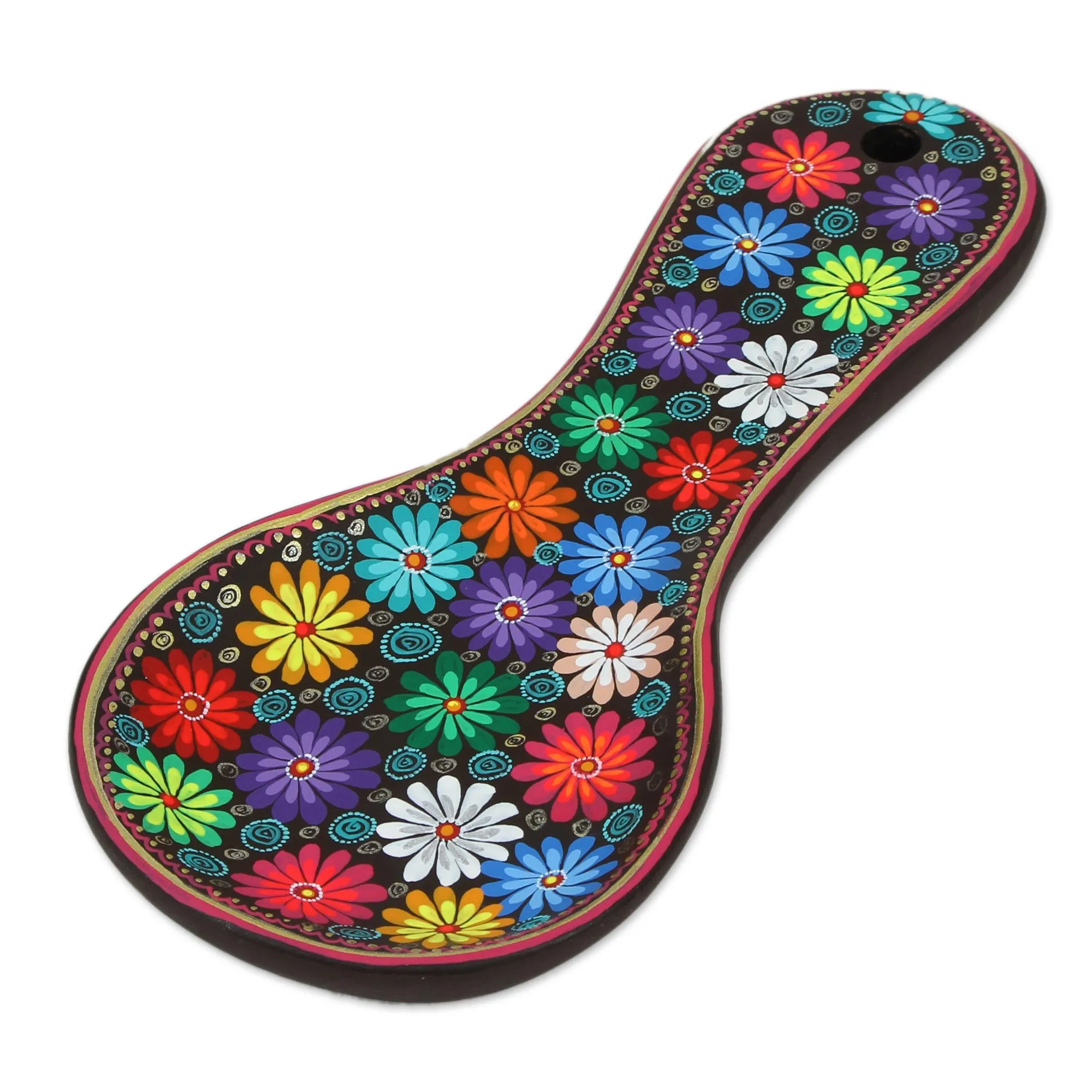 Floral Hacienda Floral Ceramic Decorative Spoon Rest from Mexico