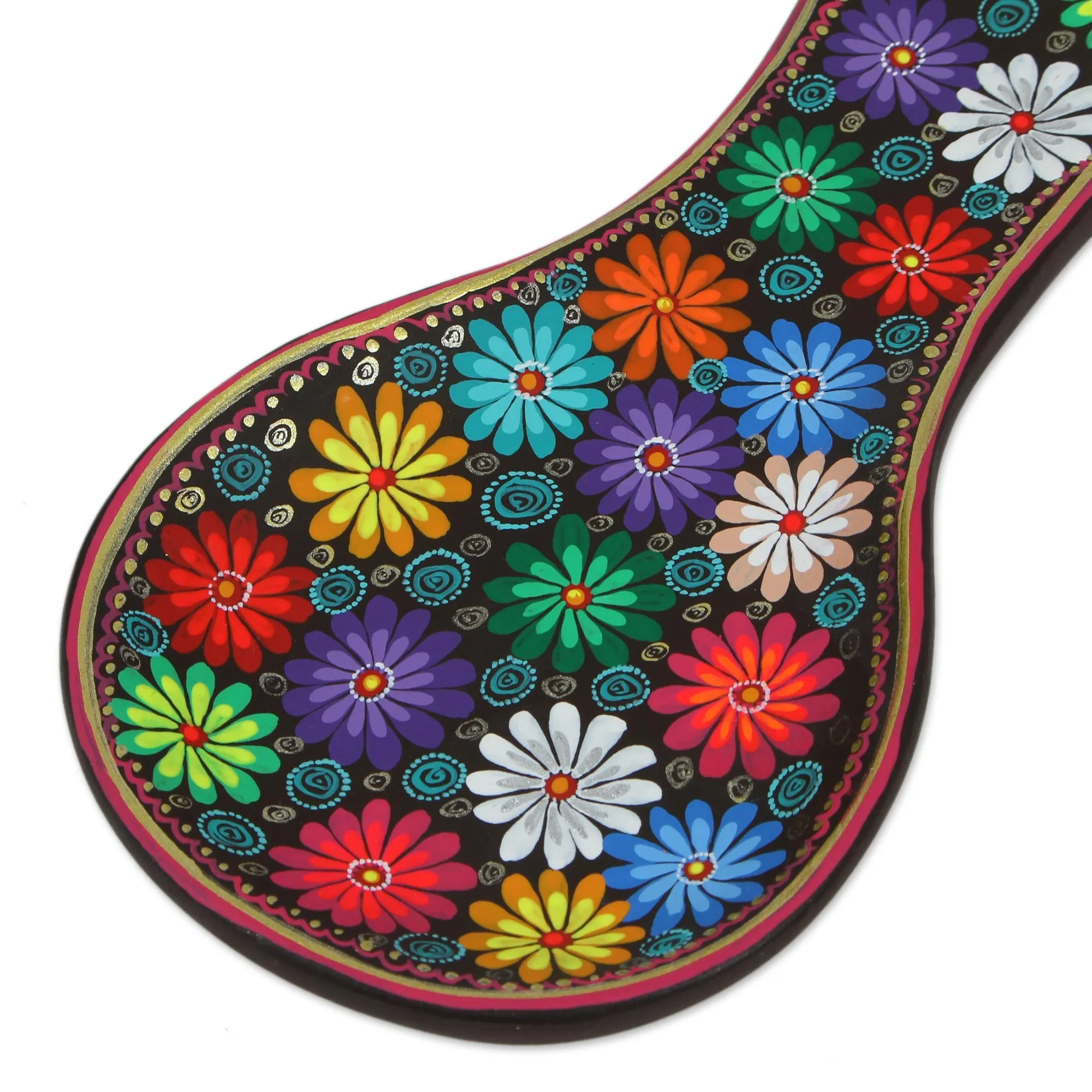 Floral Hacienda Floral Ceramic Decorative Spoon Rest from Mexico