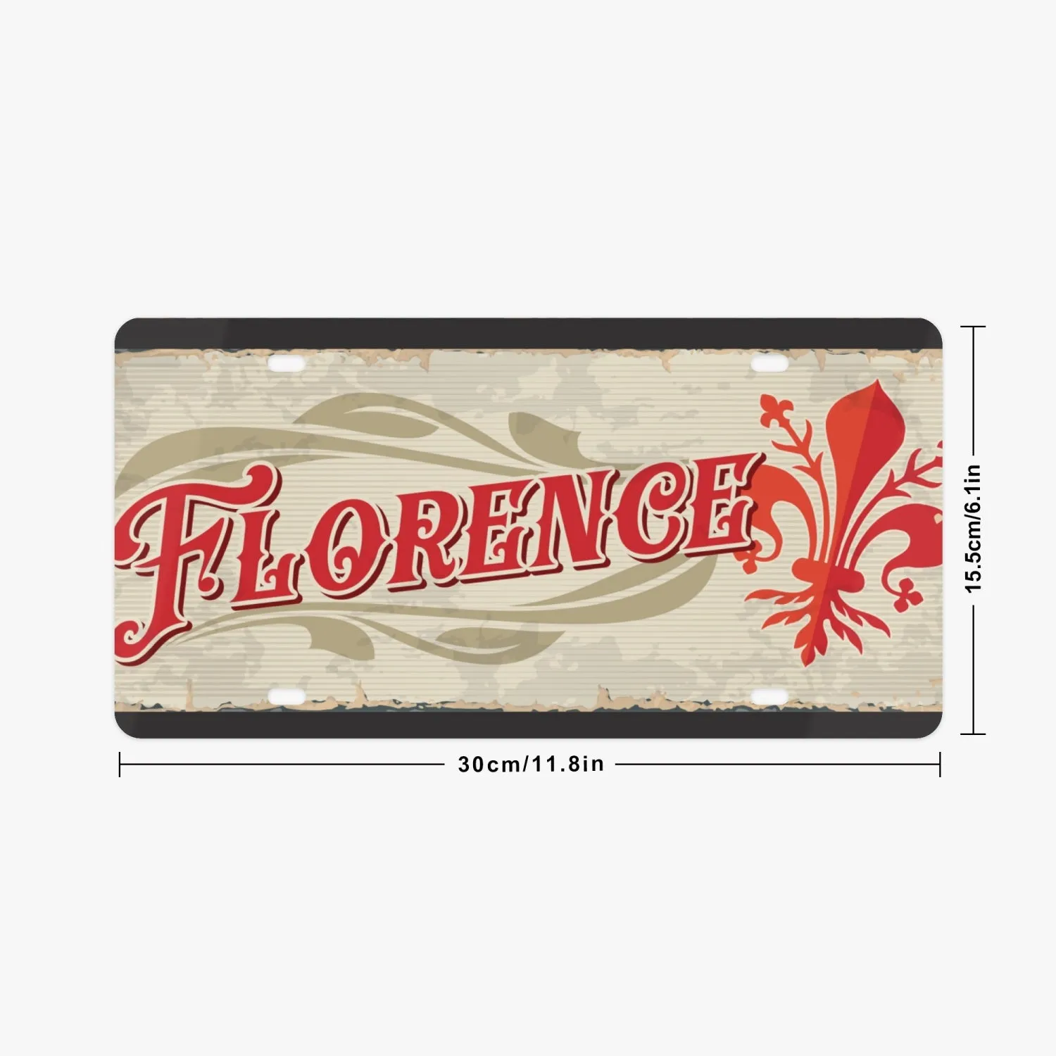 Florence License Plate Italian Style