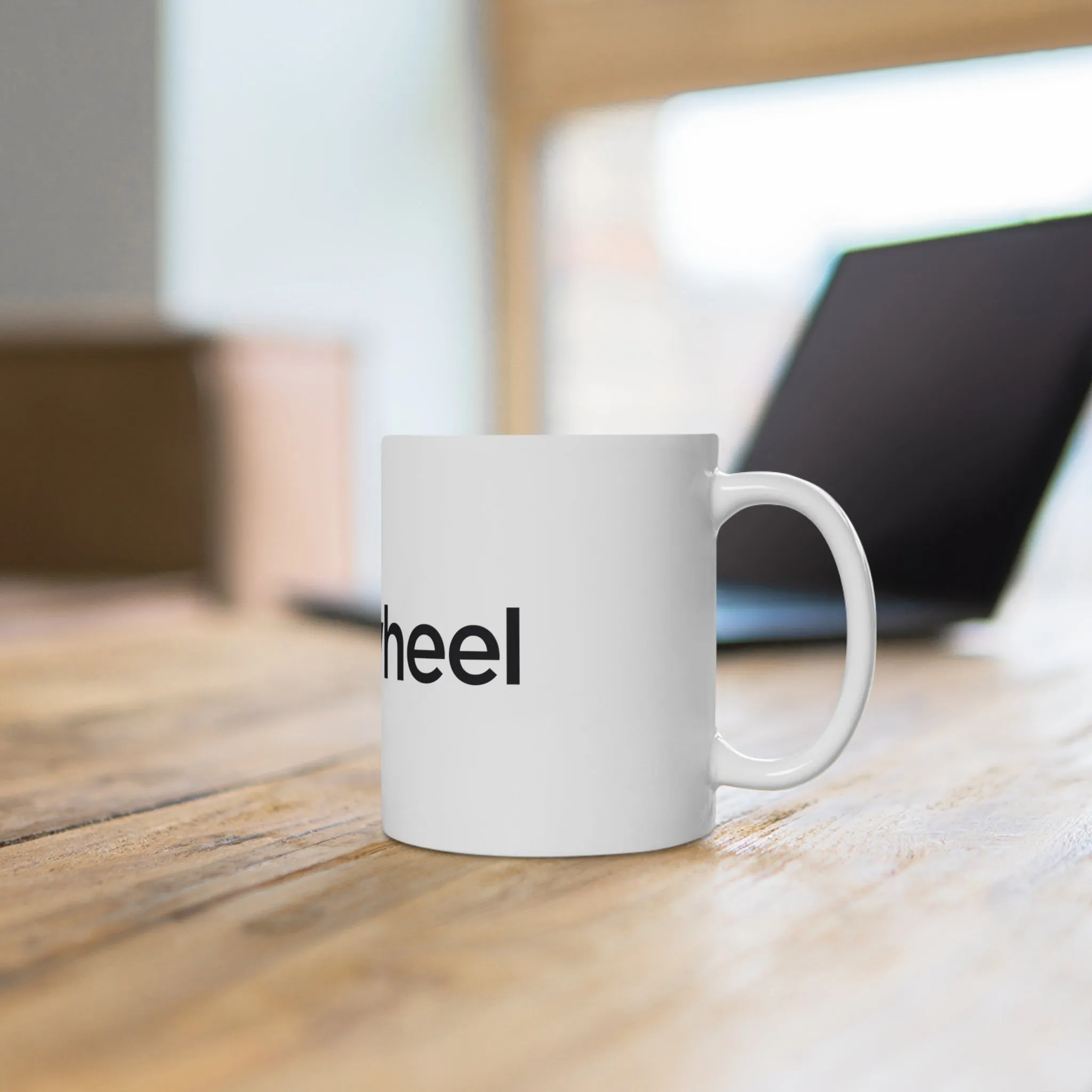 Flywheel White Ceramic Mug