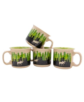 Forest Ceramic Mug 4 Pack