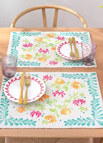 furn. Honeysuckle Set of 4 Table Placemats | Kaleidoscope