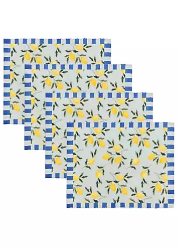 furn. Lemons Set of 4 Table Placemats | Kaleidoscope