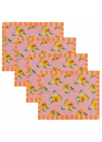 furn. Oranges Set of 4 Table Placemats | Kaleidoscope