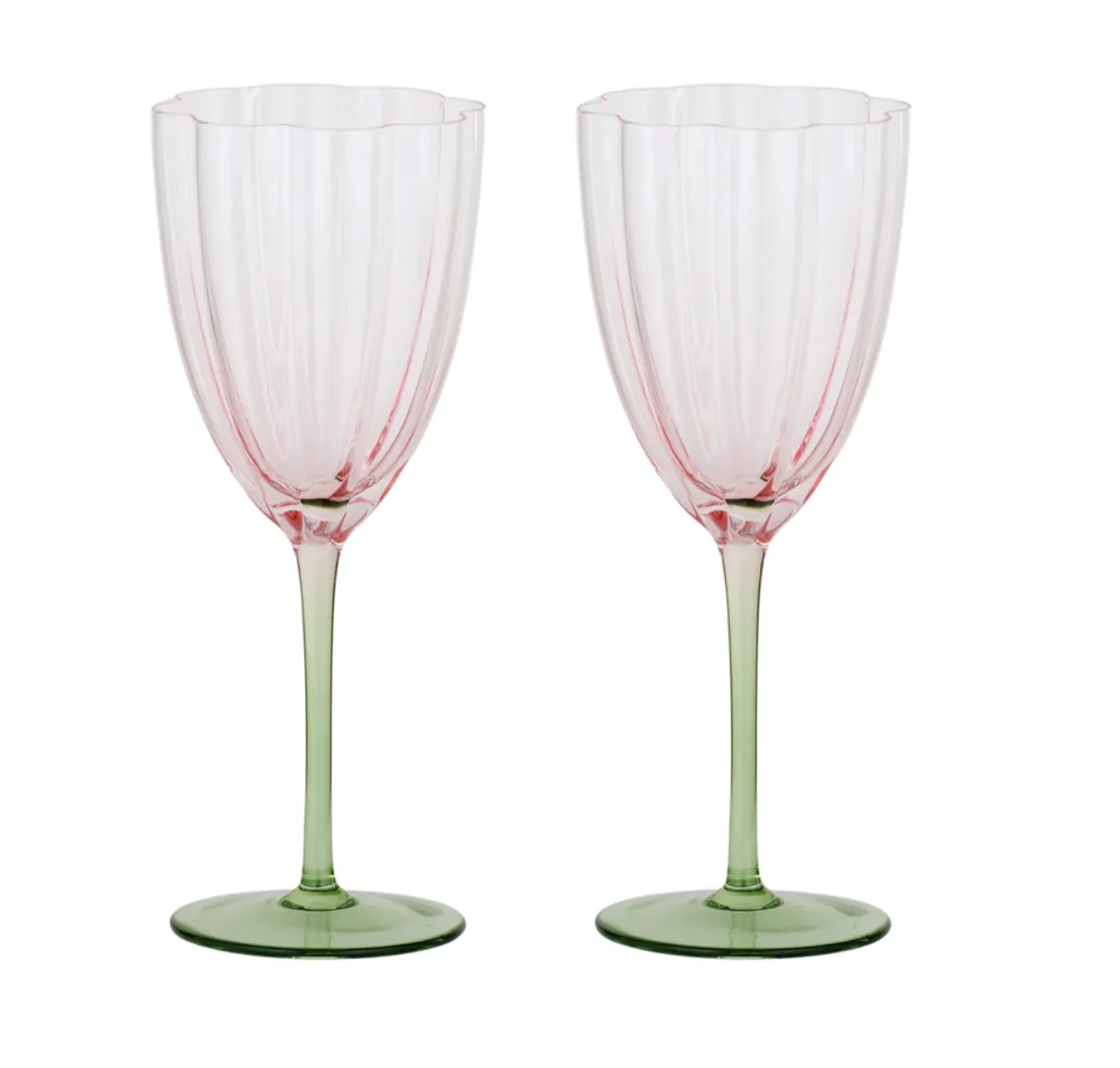 Glass Lotti Tulip Wine Glass - Watermelon