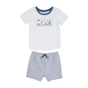 Golf Smocked Short Set