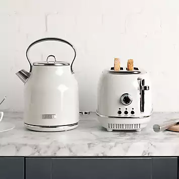 Haden Heritage Ivory Twin Pack -1.7L Kettle & 2 Slice Toaster | Kaleidoscope