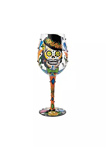 Halloween Lolita Sugar Skulls Wine Glass in Tube | Kaleidoscope