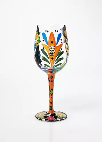 Halloween Lolita Sugar Skulls Wine Glass in Tube | Kaleidoscope