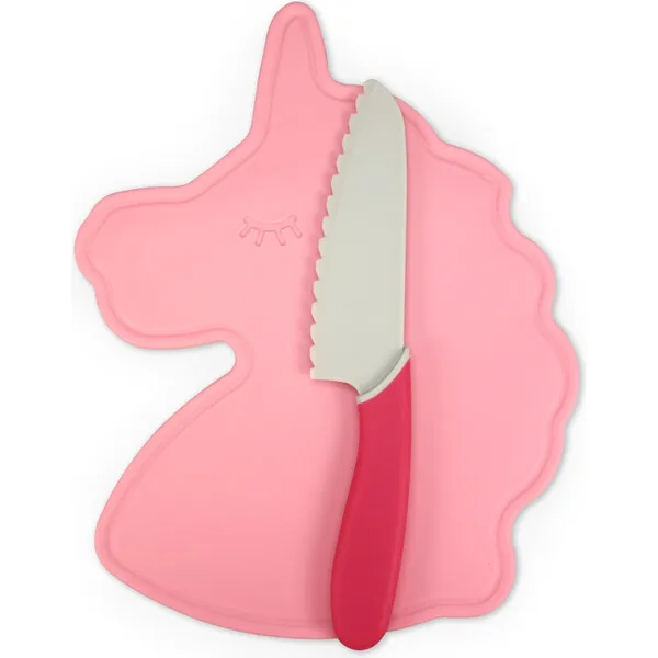 Handstand Kitchen Rainbows & Unicorns Cutting Board & Knife Set